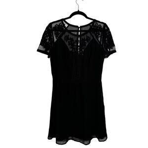 Kimchi Blue Urban Outfitters Women's Mini Dress Sz 12 Black Lace Mesh Fairy Goth